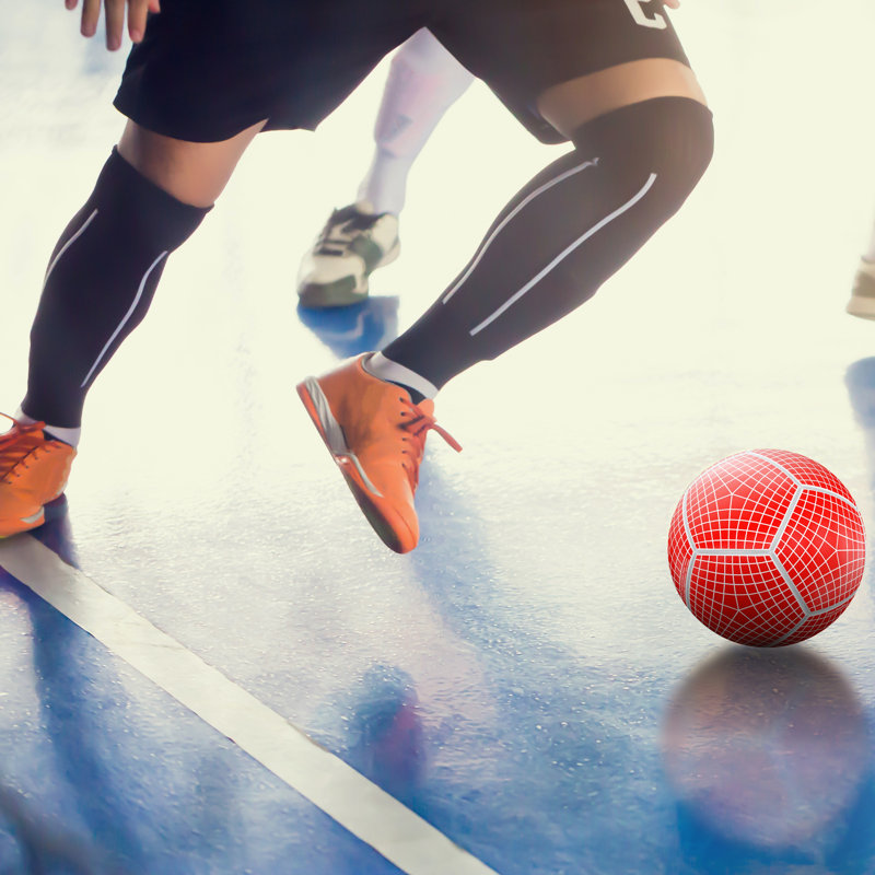 Ballon de soccer intérieur de futsal de taille 4 Millenti Us, Rouge
