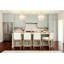 Square Back Counter Stool with Decorative Apron with Performance White Linen Upholstery-760457590