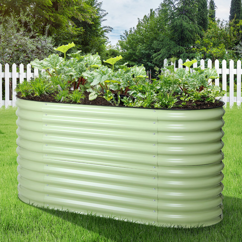 Lit de jardin surélevé modulaire 2 en 1 Aoodor, Vert