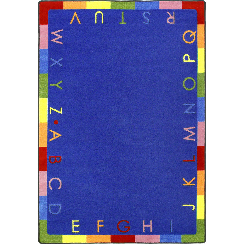 Tapis éducatif de l'alphabet arc-en-ciel primaire par Joy Carpets, Rectangle 5 pi 4 po x 7 pi 8 po