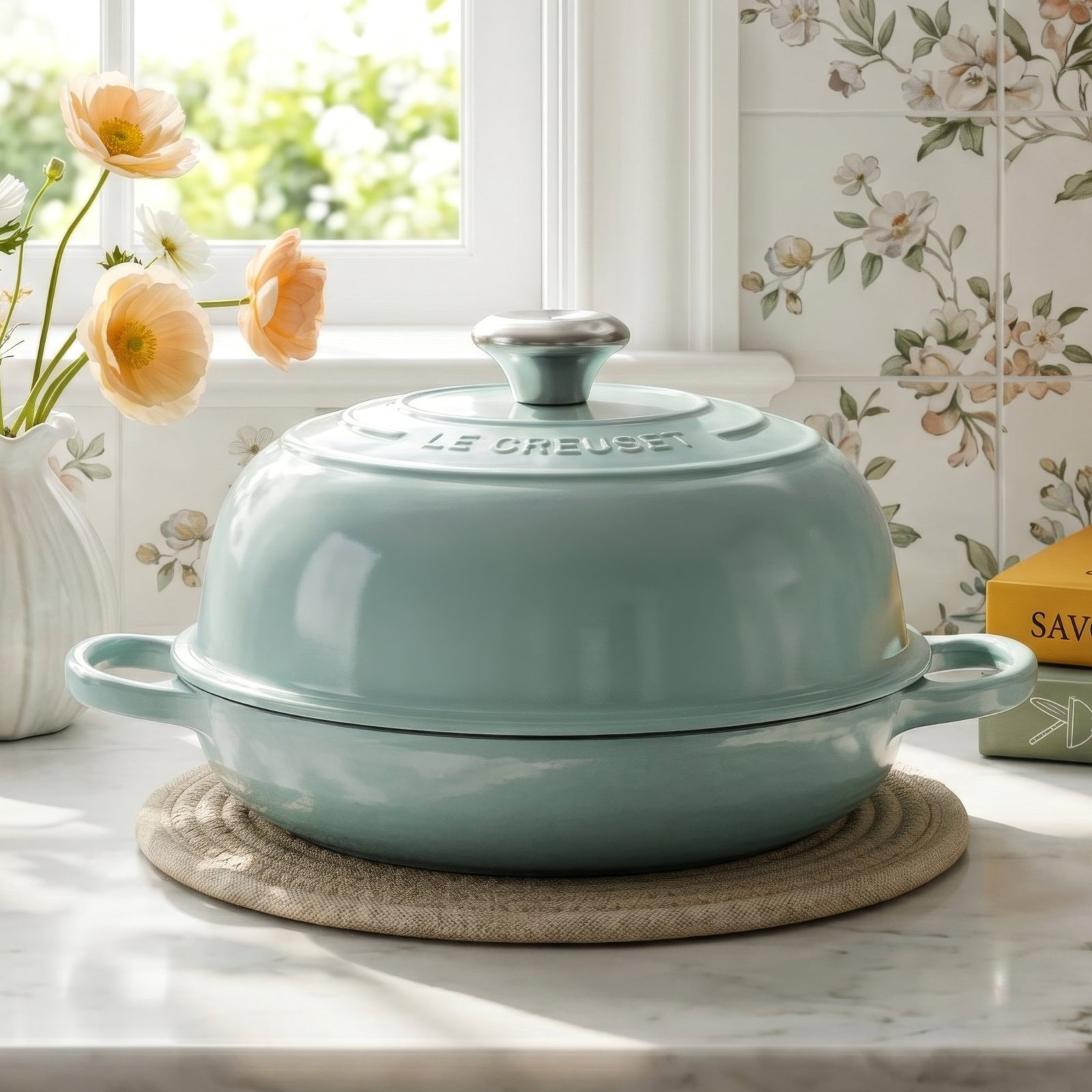 Enameled Cast Iron Bread Oven, Sea Salt