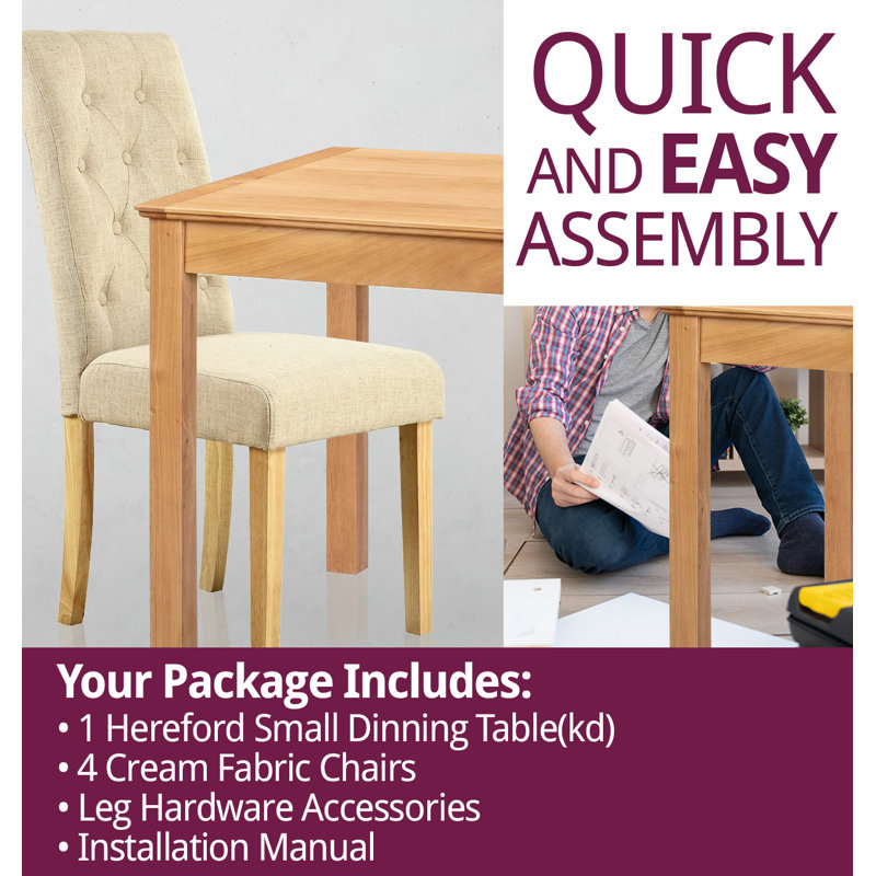 Middlebury 4 - Person Solid Oak Dining Set