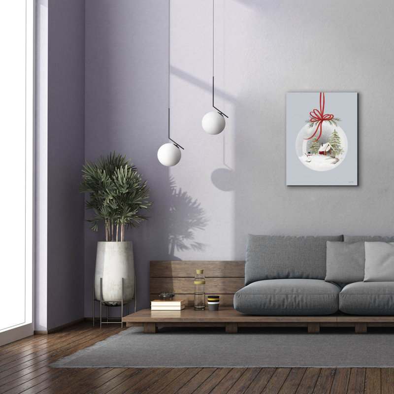Toile épique Graffiti «Country Christmas Snow Globe Ornament» par House Fenway, 26 po x 34 po, H 34 po x l 26 po