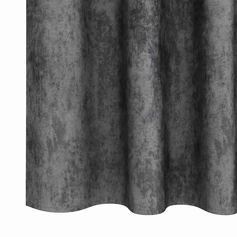 Curtain With Curtains 2 Pcs Velvet, Grey, 140cm Width x 175cm Drop