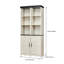 Bibliothèques peu encombrantes avec rangement, tablette de porte de grange ajustable en panneau de fibres à densité moyenne, style maison de campagne rustique pour le bureau à domicile