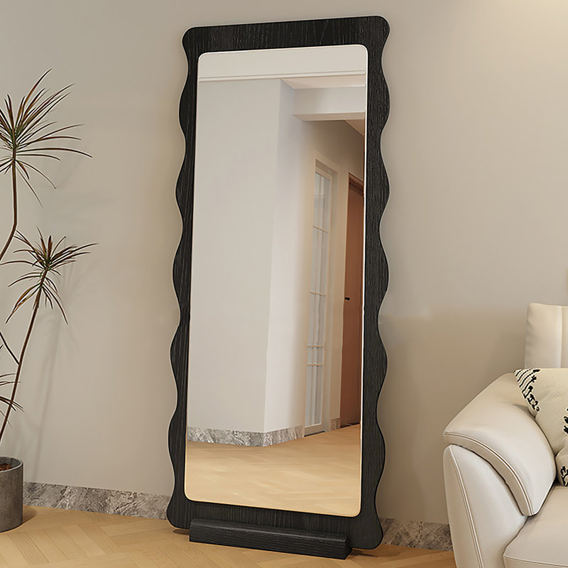 Miroir pleine grandeur de style médiéval, Noir, 35,43 po x 78,74 po
