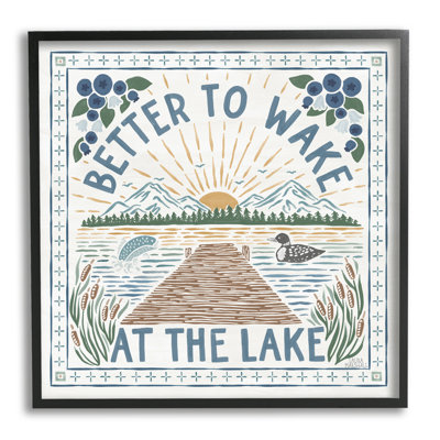 "Wake at Lake" par Stupell Industries, art mural sur toile par Laura Marshall