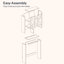 Armoire de rangement au-dessus de la toilette avec portes en rotin, tablette réglable et ensemble anti-basculement, organisateur de salle de bain de ferme pour salle de bain