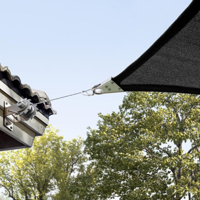 Amgo Square Super Ring Sun Shade Sail 260 GSM Heavy Duty