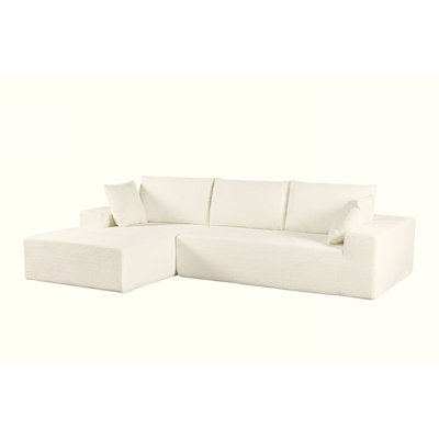 Convertible Sectional With Ergonomic In Corduroy, 4 - Seat, Full Foam Design, No Assembly Required, For Bedroom Use Support Couch For Long Term Relaxation, Needed