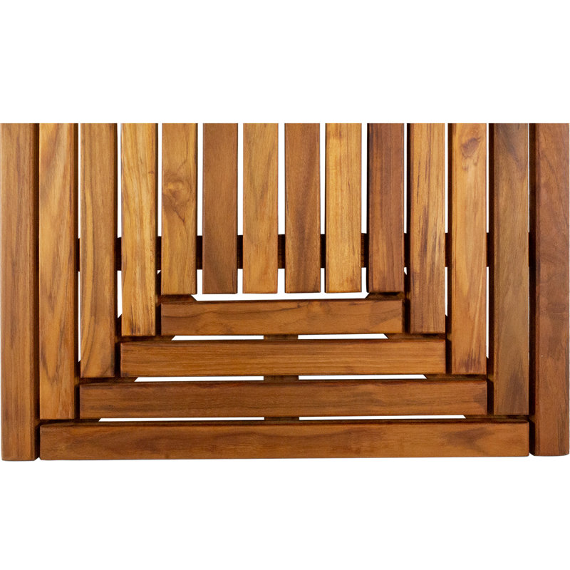 Nordic Teak Wood Oiled Double Framed Bath Mat 40" x 20"