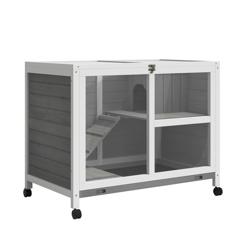 Lapin sur roues compact avec caractéristiques personnalisables - intérieur imperméable et gris