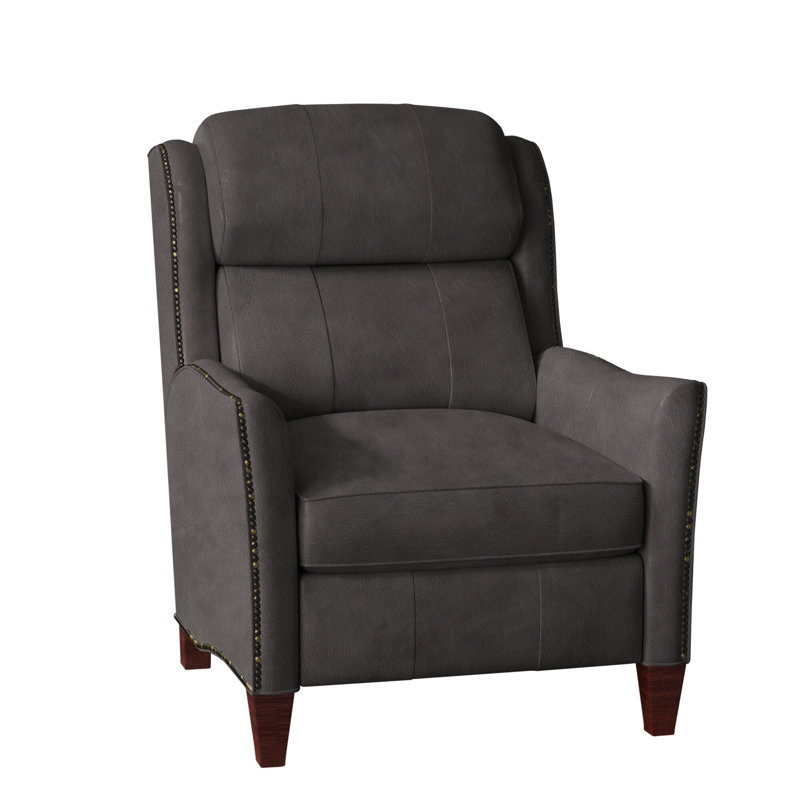 Lancaster Recliner, Corinthian Cherry Genuine Leather, Mahogany, Power