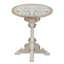 Table ronde en bois sculpté 24 po x 28,5 po, design