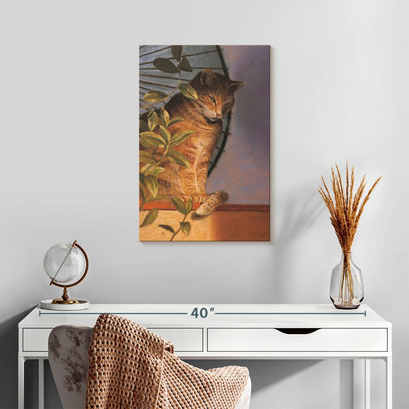 Brampt Cat Contemplation, H 24 po x l 16 po