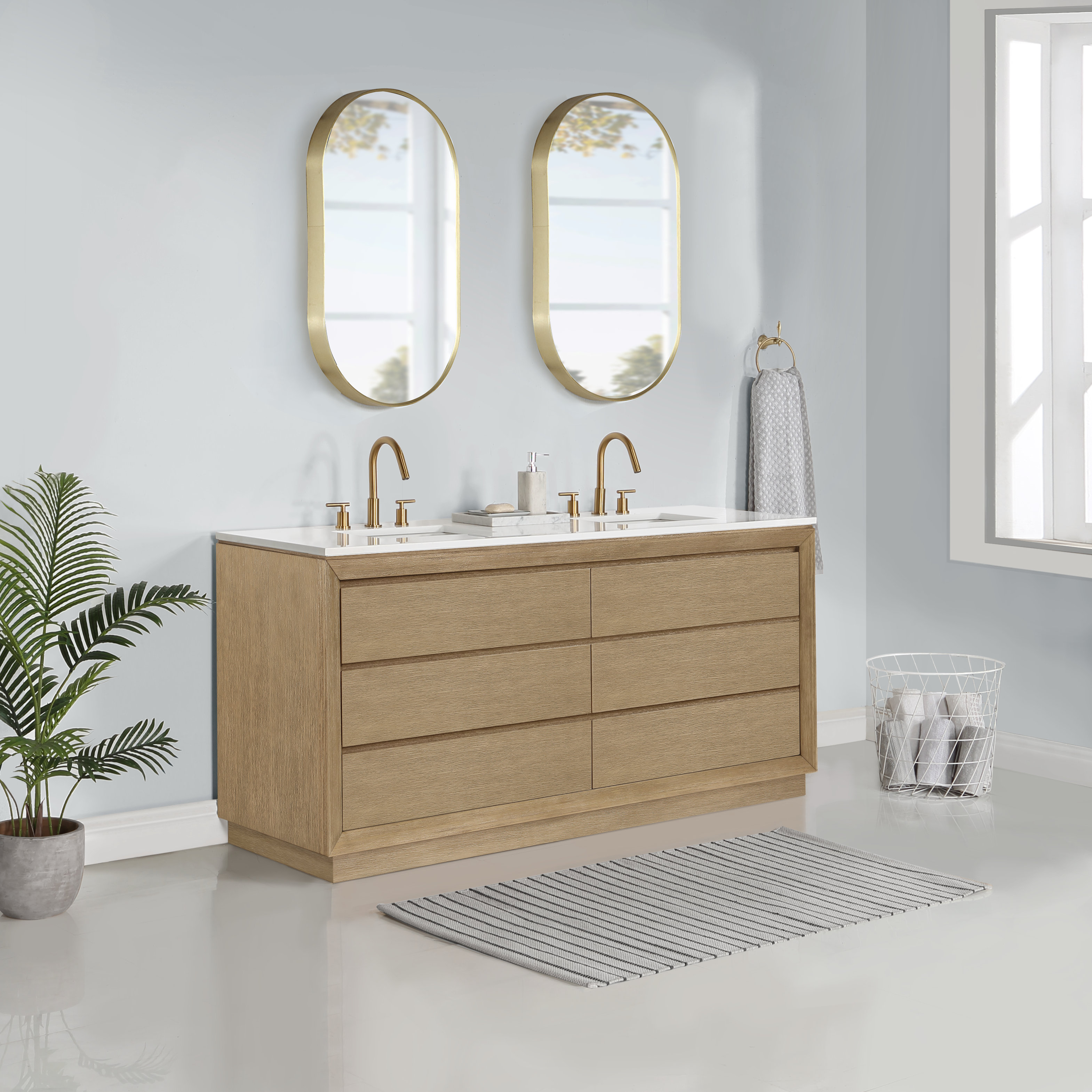 Latitude Run® Danyale 72" Double Bathroom Vanity with Vanity Top ...