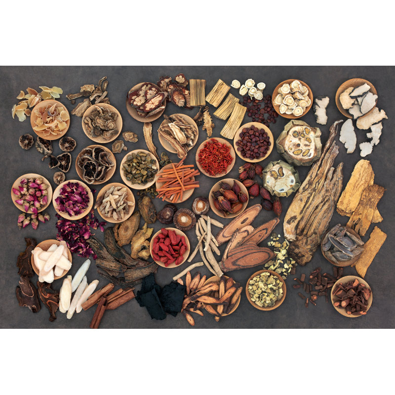 Traditional Chinese Herbs - Wrapped Canvas Print, 61cm H x 91cm W x 3.8cm D