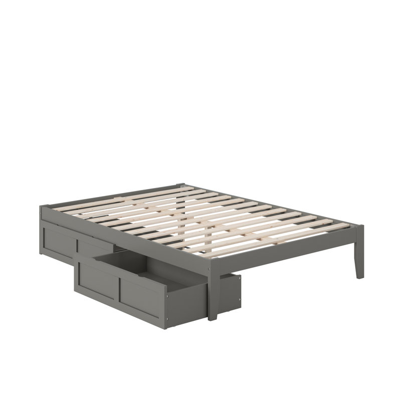 Aayanna Panel Storage Bed, Gray, Full