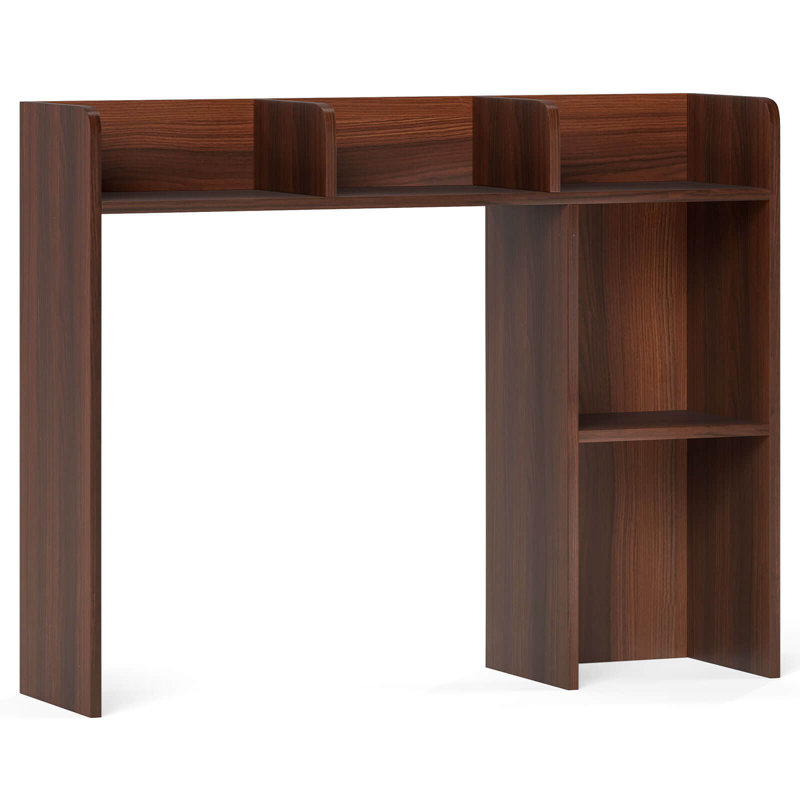 Tablette de bureau avec tablettes anti-basculement noyer