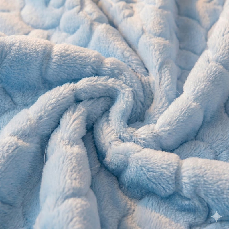 Heavyweight Thick Embossed Korean Mink Blanket for Winter