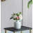 D5.9x7.9" Round White/Gold Vase