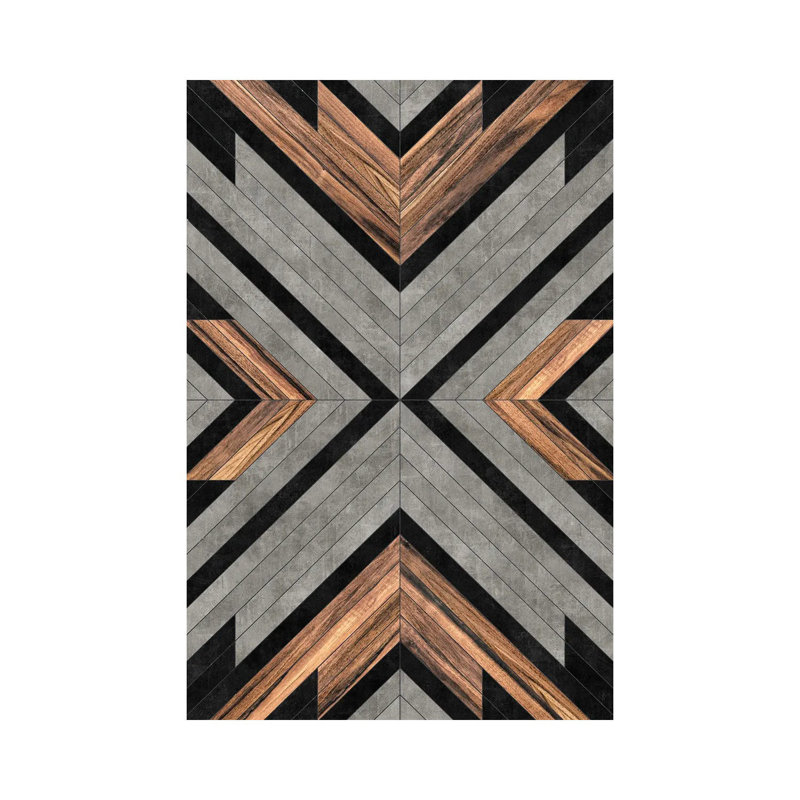 Urban Tribal Pattern No.2 1 Piece Wall Art on Canvas, 66.04cm H x 45.72cm W x 1.91cm D, Wrapped Canvas