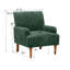 Fauteuil d'appoint moderne Eron avec large revêtement en velours côtelé Wale et pieds en bois massif-126227799