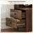2PCS, 4-Tier L Shaped Corner Bookcase With 2 Drawers, 69" Freestanding Corner Bookshelf With Led Lights-1457431954