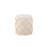 Elegant Ivory 16" Round Storage Ottoman with Hidden Compartment