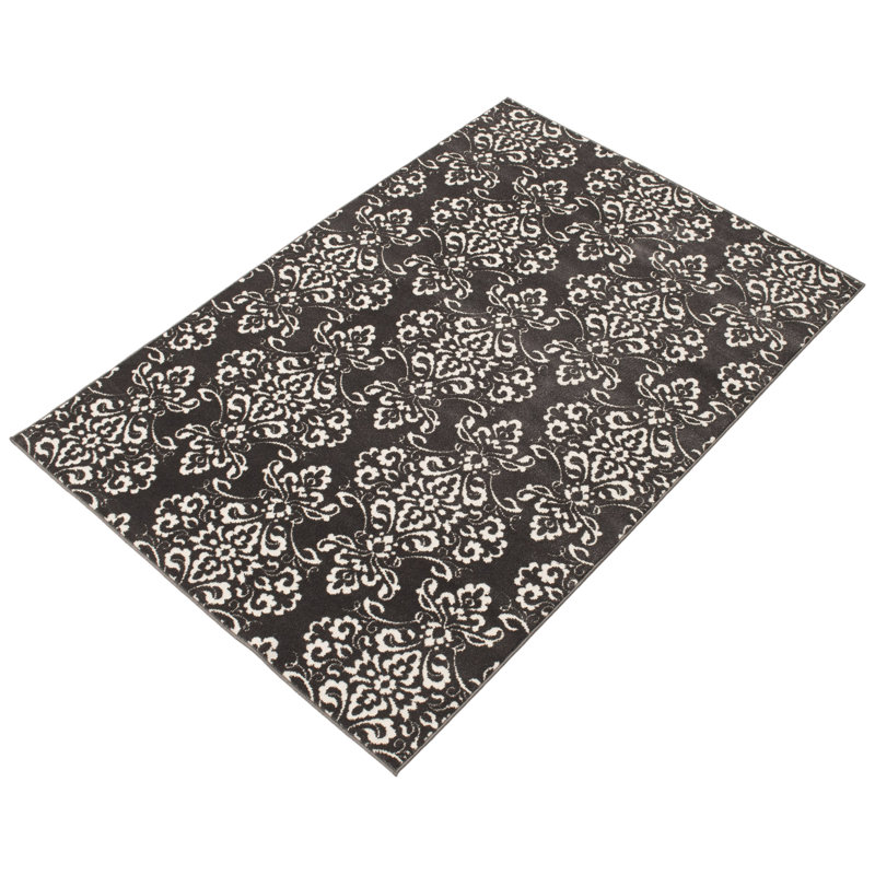 Rosalba Damask Indoor Rug, Rectangle 5'3" x 7'7"