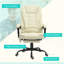 Fauteuil de massage vibrant à 7 points Vinsetto, chaise d'ordinateur à haut dossier avec support lombaire, repose-pieds, dossier inclinable, hauteur réglable, blanc crème-637952401-637952495