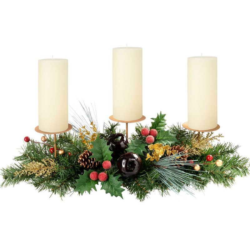 Poinsettia Candelabrum Arrangement