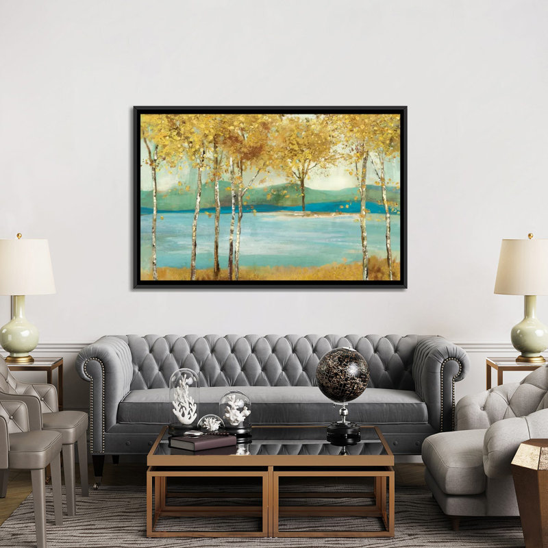 " Overlooking " by Allison Pearce, 18" H x 26" W x 1.5" D, Black Framed Canvas, No Mat
