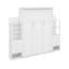 Lit escamotable avec tiroirs de rangement, lumières DEL et tablettes de bibliothèque, armoire murale escamotable en bois avec DEL-783291662