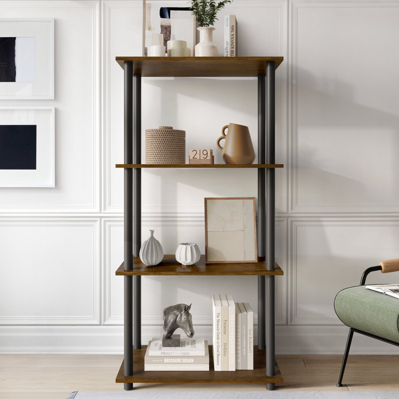 Easy Twist Assembly 4-Tier Multipurpose Shelf In Brown, Brown