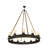 12 - Light Dimmable Wagon Wheel Chandelier
