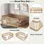 Structure de lit en bois avec clôture-877479462