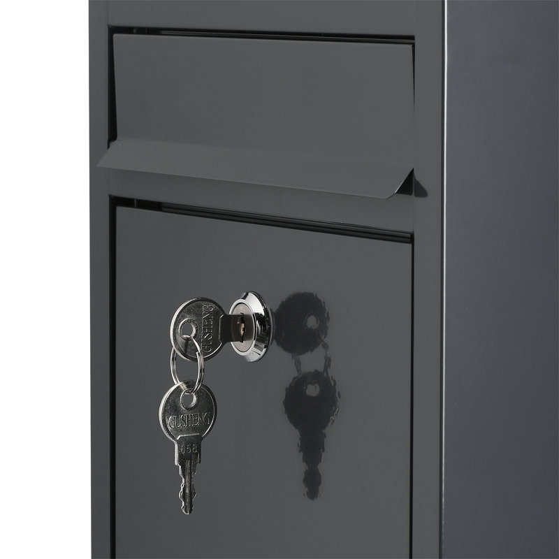 Wall Mounted Post Box, Dark Grey