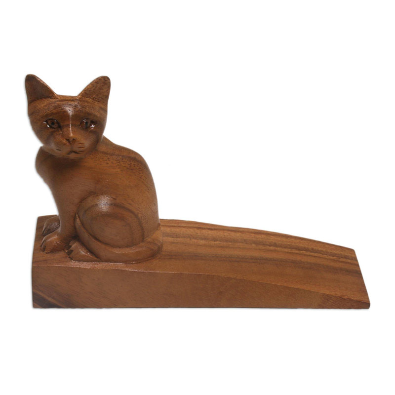 Butoir de sol en bois Kitten