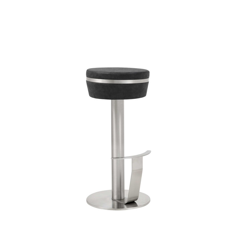 Upholstered Counter Stool with Stainless Steel Frame