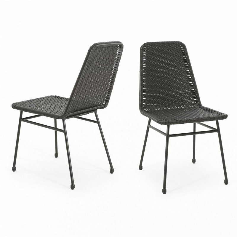 Chaise de salle à manger (ensemble de 2), Marron foncé