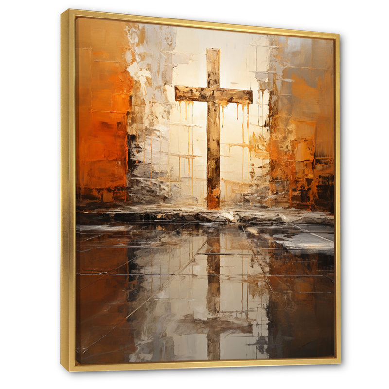 Iayana Christianity Christian Devotion, H 20 po x l 12 po x P 1 po, Cadre flottant doré