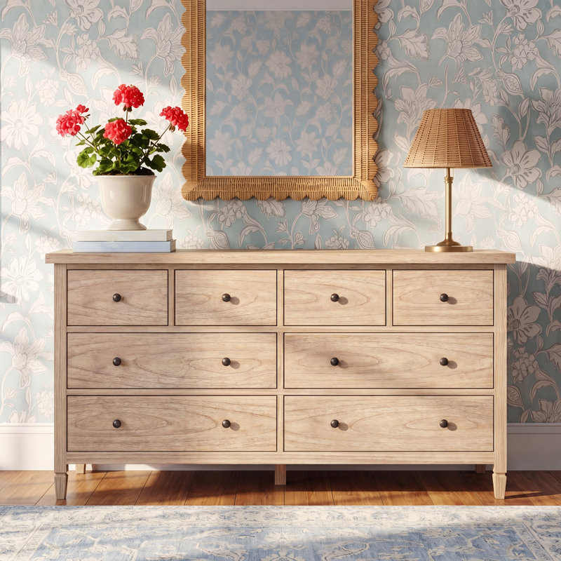 Charleston Solid + Manufactured Wood 8-Drawer Dresser, Desert Sand