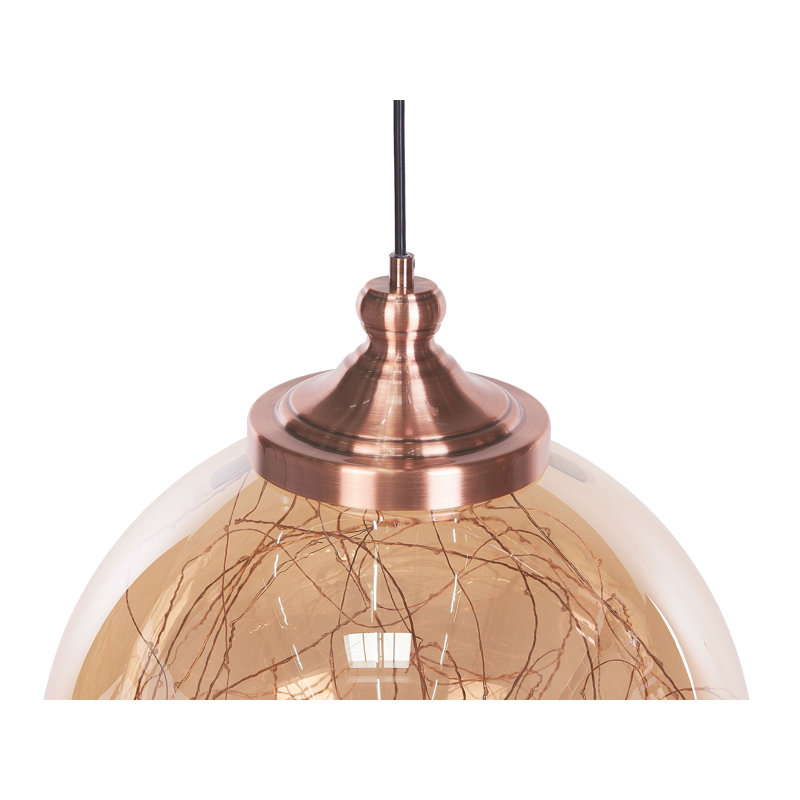 Lalehan 1 - Light LED Sphere Pendant, Copper, 43cm H x 23cm W x 23cm D