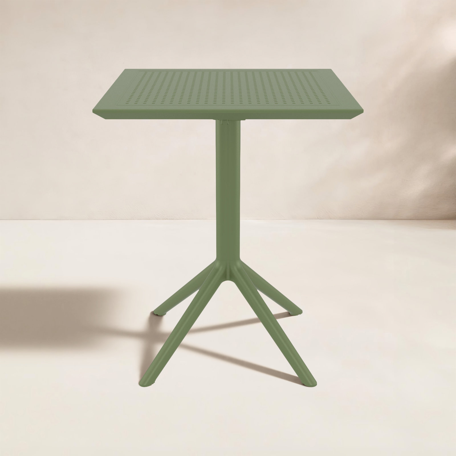 Farrah Patio Dining Table, Olive Green, 29.5" H x 23.6" W x 23.6" D, Yes