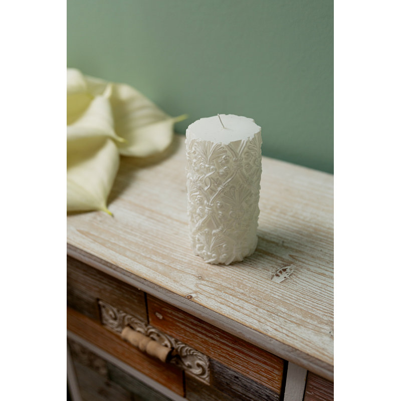 Unscented Pillar Candle, White
