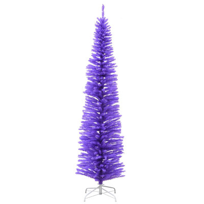 Slim 7'6" Lavender Pine Artificial Christmas Tree