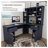 Modern L-shaped White Computer Desk For Home Office,wood Office Desk With Drawer And Bookcase-314858784