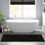 1 tapis de salle de bain 100% coton réversible noir 3000 g / m² 17 pi x 24 po - Moelleux supérieur, lavable à la machine, ajout luxueux pour salle de bain à velours moyen, facile d'entretien