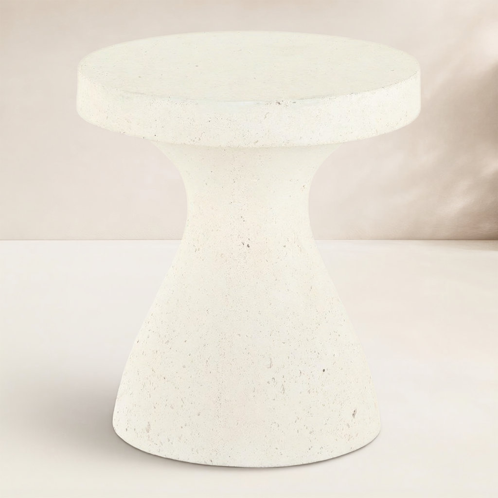 Dodger 16" Patio Side Table, Textured White